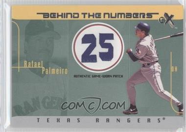 2003 EX - Behind The Numbers Game-Used - Patch #BTNGU-RP - Rafael Palmeiro /99