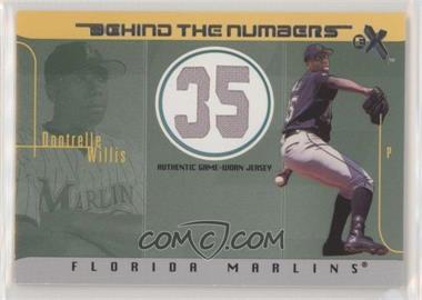 2003 EX - Behind The Numbers Game-Used #BTNGU-DW - Dontrelle Willis /500