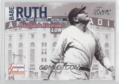 2003 Flair Greats - Ballpark Heroes #2 BH - Babe Ruth