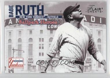 2003 Flair Greats - Ballpark Heroes #2 BH - Babe Ruth