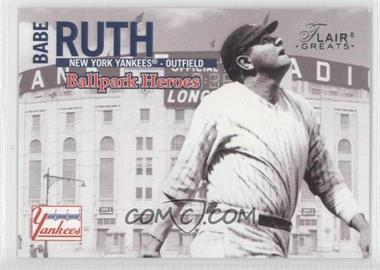 2003 Flair Greats - Ballpark Heroes #2 BH - Babe Ruth