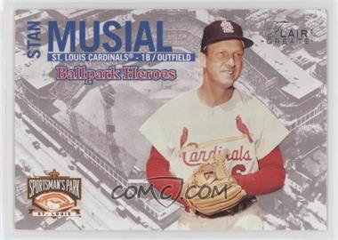 2003 Flair Greats - Ballpark Heroes #9 BH - Stan Musial