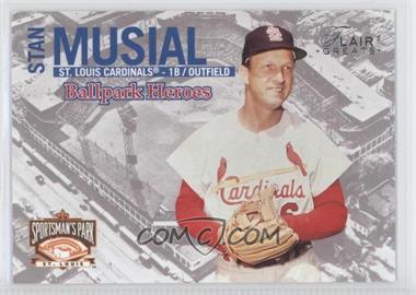 2003 Flair Greats - Ballpark Heroes #9 BH - Stan Musial