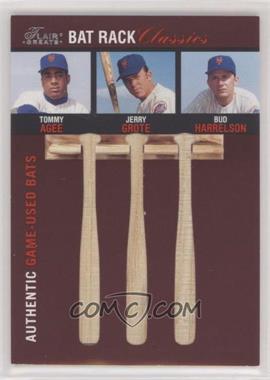 2003 Flair Greats - Bat Rack Classics Trios #AGH - Tommy Agee, Jerry Grote, Bud Harrelson /300