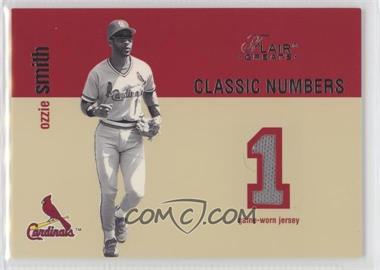 2003 Flair Greats - Classic Numbers - Memorabilia #_OZSM - Ozzie Smith