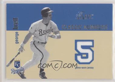 2003 Flair Greats - Classic Numbers Dual Memorabilia #_NRGB - Nolan Ryan, George Brett /250