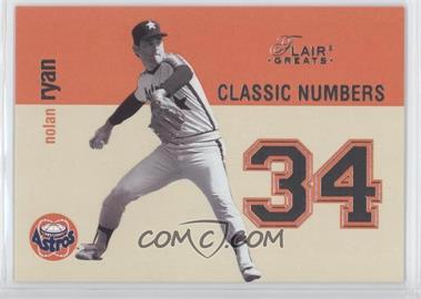 2003 Flair Greats - Classic Numbers #12 CN - Nolan Ryan