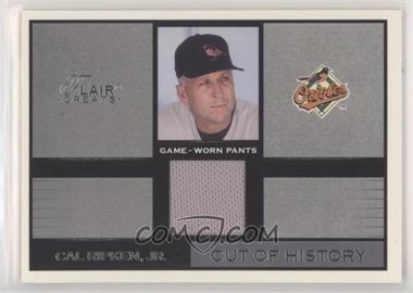 2003 Flair Greats - Cut of History Memorabilia #_CARI - Cal Ripken Jr. [Poor to Fair]