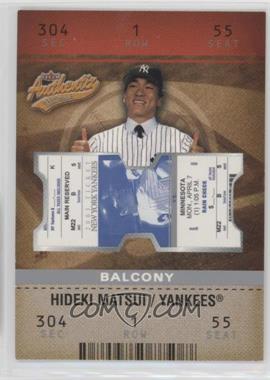 2003 Fleer Authentix - [Base] - Balcony #125 - Ticket to the Majors - Hideki Matsui /250