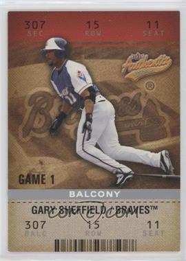 2003 Fleer Authentix - [Base] - Balcony #56 - Gary Sheffield /250