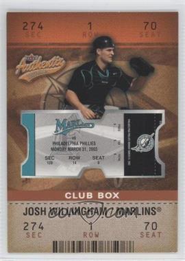 2003 Fleer Authentix - [Base] - Club Box #116 - Josh Willingham /100