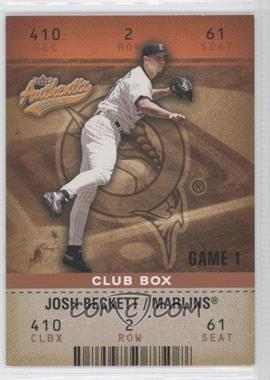 2003 Fleer Authentix - [Base] - Club Box #30 - Josh Beckett /100