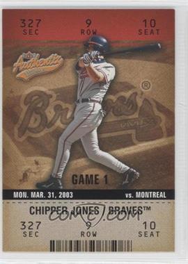 2003 Fleer Authentix - [Base] #20 - Chipper Jones