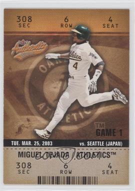 2003 Fleer Authentix - [Base] #5 - Miguel Tejada