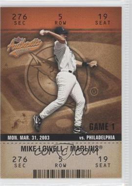 2003 Fleer Authentix - [Base] #91 - Mike Lowell