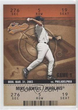 2003 Fleer Authentix - [Base] #91 - Mike Lowell