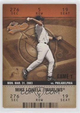 2003 Fleer Authentix - [Base] #91 - Mike Lowell [EX to NM]