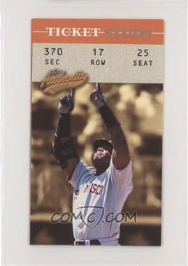 2003 Fleer Authentix - Ticket Studs #11 - Barry Bonds