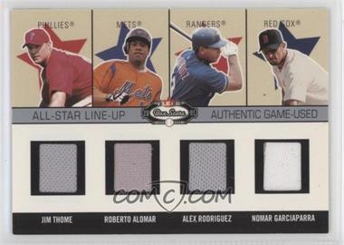 2003 Fleer Box Score - All-Star Line-Up Authentic Game-Used #10 ASL - Jim Thome, Roberto Alomar, Alex Rodriguez, Nomar Garciaparra [Noted]