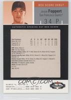 Box Score Debut - Jesse Foppert #/599