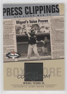 2003 Fleer Box Score - Press Clippings Jerseys #MT-PC - Miguel Tejada