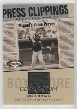 2003 Fleer Box Score - Press Clippings Jerseys #MT-PC - Miguel Tejada