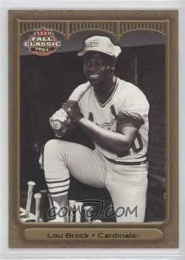 2003 Fleer Fall Classic - [Base] - Championship Gold #5 - Lou Brock /50