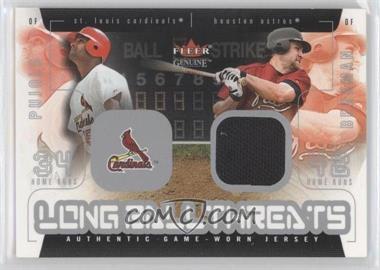 2003 Fleer Genuine - Long Ball Threats - Single Swatch #_APLB - Albert Pujols, Lance Berkman (Lance Berkman Jersey)