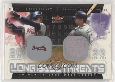 2003 Fleer Genuine - Long Ball Threats - Single Swatch #_CJTH.2 - Chipper Jones, Todd Helton (Todd Helton Jersey) [EX to NM]