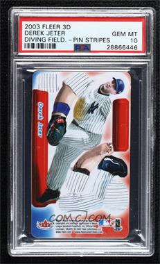 2003 Fleer MLB 3-D Stars - [Base] #_DEJE.2 - Derek Jeter (Fielding) [PSA 10 GEM MT]