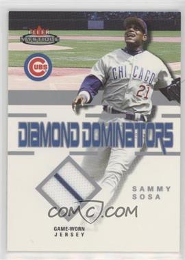 2003 Fleer Mystique - Diamond Dominators Memorabilia #DD-SS - Sammy Sosa /75