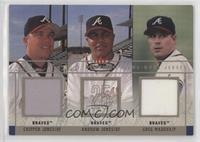 Chipper Jones, Andruw Jones, Greg Maddux #/75