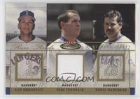 Alex Rodriguez, Mark Teixeira, Rafael Palmeiro #/15