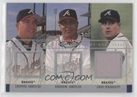 Chipper Jones, Andruw Jones, Greg Maddux #/150