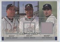 Chipper Jones, Andruw Jones, Greg Maddux [EX to NM] #/150