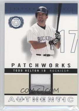 2003 Fleer Patchworks - Game-Worn Patch - Blue #PW-TH2 - Todd Helton /300