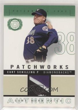 2003 Fleer Patchworks - Game-Worn Patch - Green #PW-CS2 - Curt Schilling /100