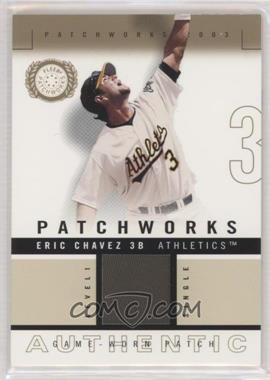 2003 Fleer Patchworks - Game-Worn Patch - Level 1 Single #EC-PW - Eric Chavez /250 [EX to NM]