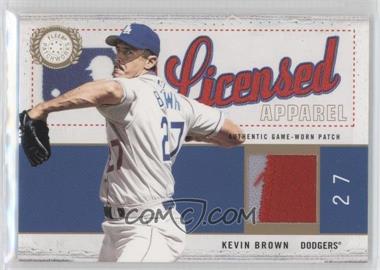 2003 Fleer Patchworks - Licensed Apparel - Patch #KB-LA - Kevin Brown /300