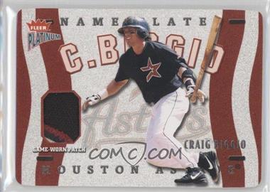 2003 Fleer Platinum - Nameplates #N-CB - Craig Biggio /152