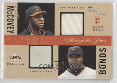 2003 Fleer Rookies & Greats - Through the Years - Game Used Dual #TY-WM/BB - Willie McCovey, Barry Bonds /360