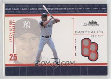 2003 Fleer Showcase - Baseball's Best Jersey #BB-JG - Jason Giambi