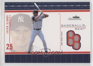 2003 Fleer Showcase - Baseball's Best Jersey #BB-JG - Jason Giambi