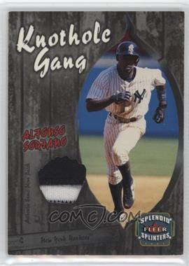 2003 Fleer Splendid Splinters - Knothole Gang Jersey - Patch #AS-KGP - Alfonso Soriano /99