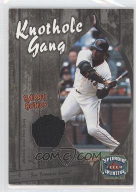 2003 Fleer Splendid Splinters - Knothole Gang Jersey #BB-KG - Barry Bonds