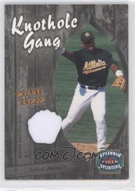 2003 Fleer Splendid Splinters - Knothole Gang Jersey #MT-KG - Miguel Tejada