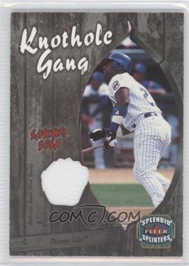 2003 Fleer Splendid Splinters - Knothole Gang Jersey #SS-KG - Sammy Sosa