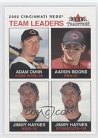 Team Leaders - Adam Dunn, Aaron Boone, Jimmy Haynes #/100