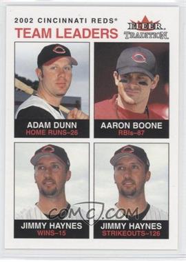 2003 Fleer Tradition - [Base] - Glossy #8 - Team Leaders - Adam Dunn, Aaron Boone, Jimmy Haynes /100