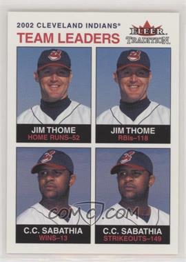 2003 Fleer Tradition - [Base] #9 - Team Leaders - Jim Thome, C.C. Sabathia